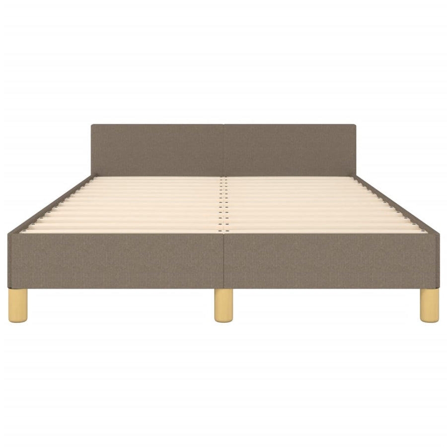 Bedframe Met Hoofdeinde Stof Taupe 120X200 Cm 120 x 200 cm Getuft ontwerp