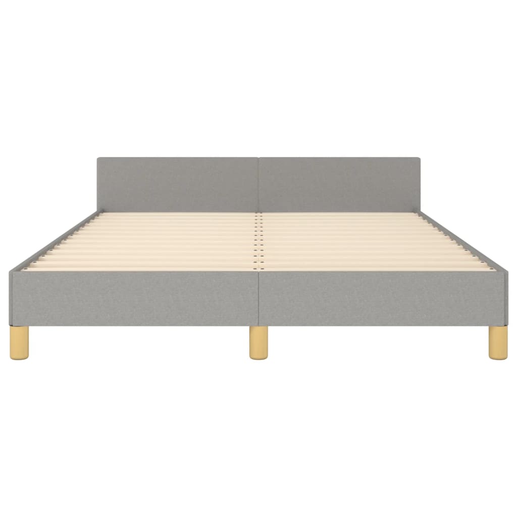 Bedframe met hoofdeinde stof lichtgrijs 140x190 cm 140 x 190 cm Getuft ontwerp