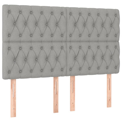 Bedframe met hoofdeinde stof lichtgrijs 140x190 cm 140 x 190 cm Getuft ontwerp