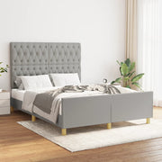 Bedframe stof lichtgrijs 140x190 cm