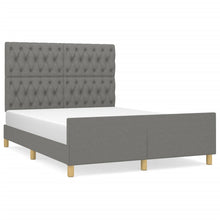 Bedframe Met Hoofdeinde Stof Donkergrijs 140 x 190 cm Getuft ontwerp