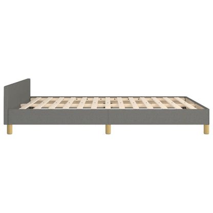 Bedframe Met Hoofdeinde Stof Donkergrijs 140 x 190 cm Getuft ontwerp
