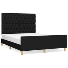 Bedframe Met Hoofdeinde Stof Zwart 140 x 190 cm Getuft ontwerp