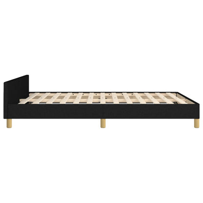 Bedframe Met Hoofdeinde Stof Zwart 140 x 190 cm Getuft ontwerp