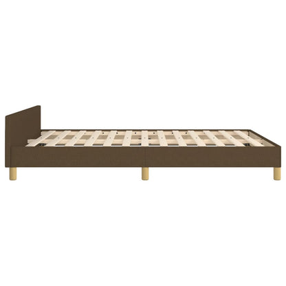Bedframe Met Hoofdeinde Stof Donkerblauw Donkerbruin 140 x 190 cm Getuft ontwerp
