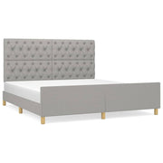 Bedframe lichtgrijs 160x200 cm stof