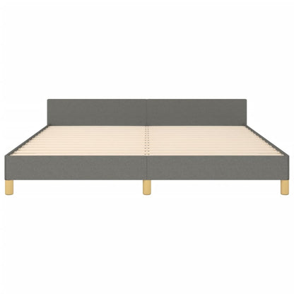Bedframe Met Hoofdeinde Stof Donkergrijs 160 x 200 cm Getuft ontwerp