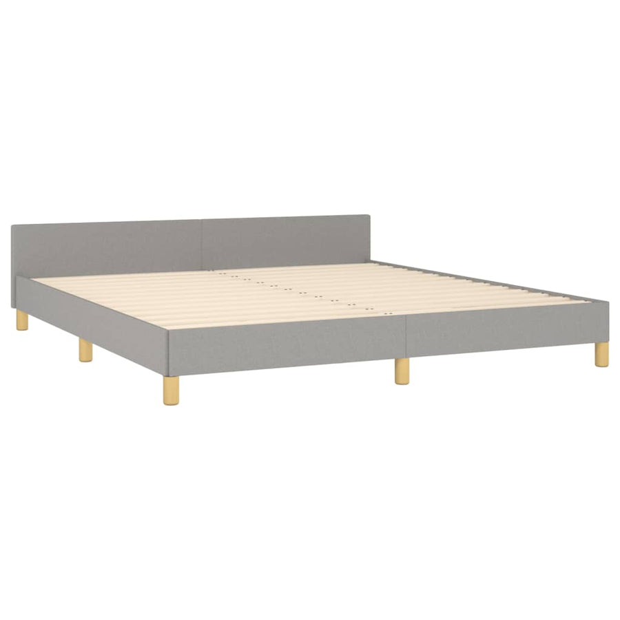 Bedframe met hoofdeinde stof lichtgrijs 180x200 cm 180 x 200 cm Getuft ontwerp
