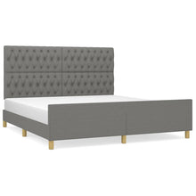 Bedframe Met Hoofdeinde Stof Donkergrijs 180 x 200 cm Getuft ontwerp