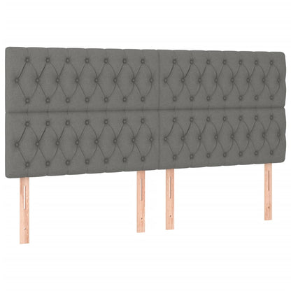 Bedframe Met Hoofdeinde Stof Donkergrijs 180 x 200 cm Getuft ontwerp