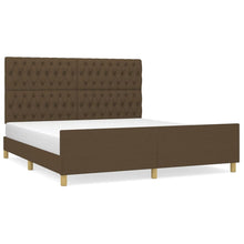 Bedframe Met Hoofdeinde Stof Donkerbruin 180 x 200 cm Getuft ontwerp