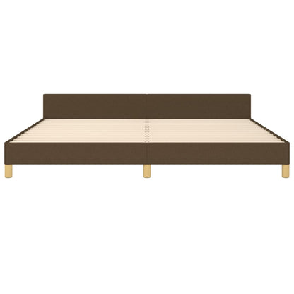 Bedframe Met Hoofdeinde Stof Donkerbruin 200 x 200 cm Getuft ontwerp