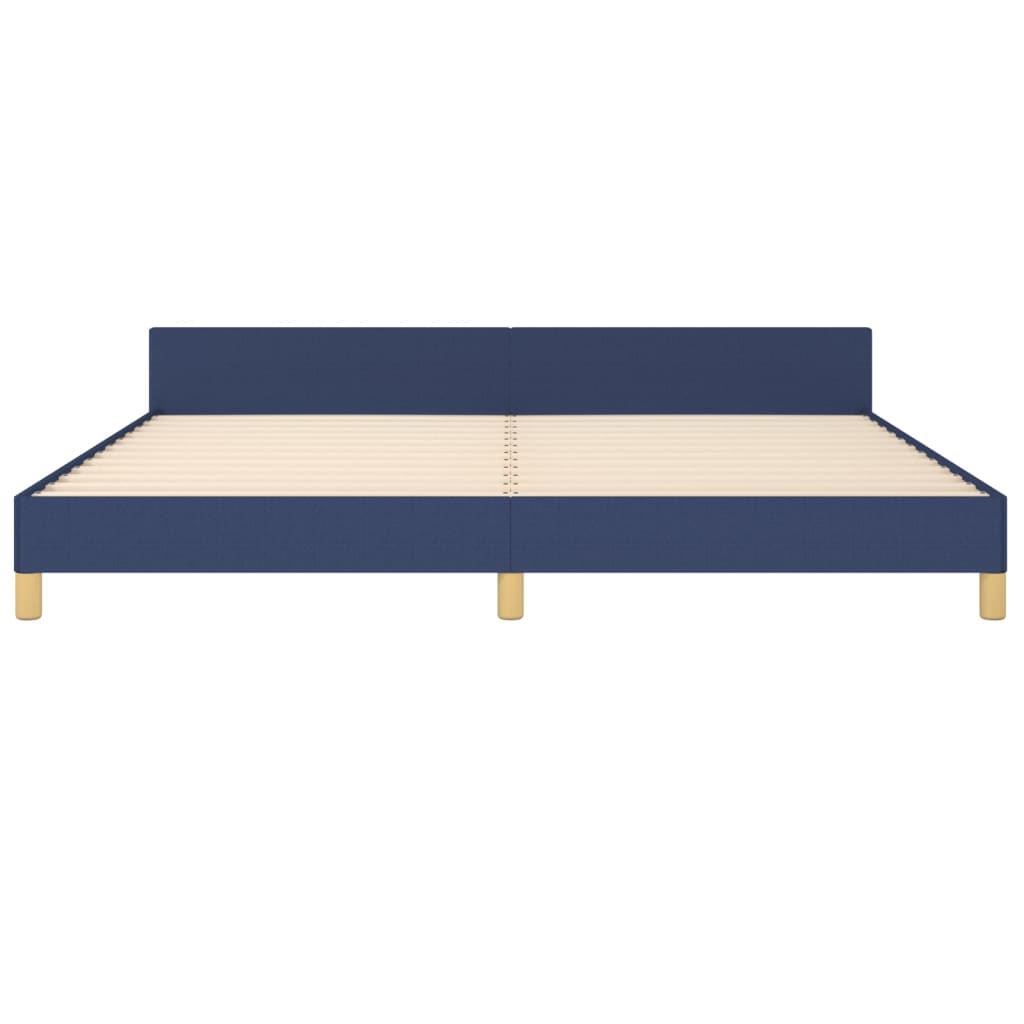 Bedframe Met Hoofdeinde Stof Blauw 200 x 200 cm Getuft ontwerp