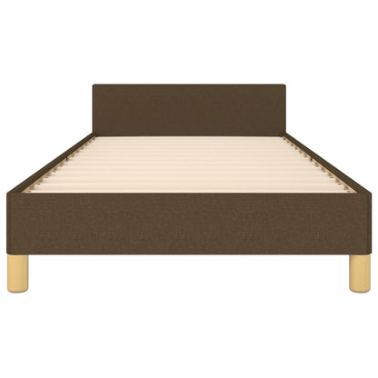 Bedframe Met Hoofdeinde Stof Donkerbruin 80 x 200 cm Knopen