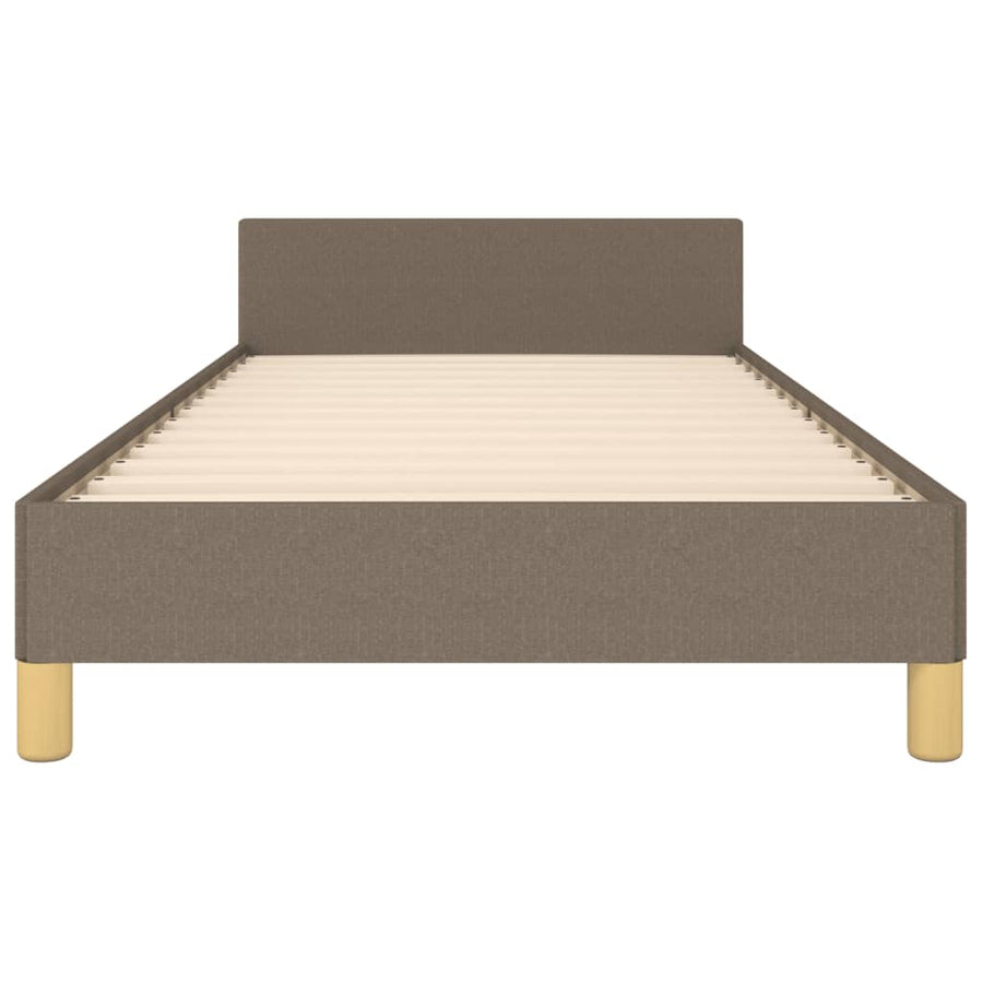 Bedframe Met Hoofdeinde Stof Taupe 80 x 200 cm Knopen