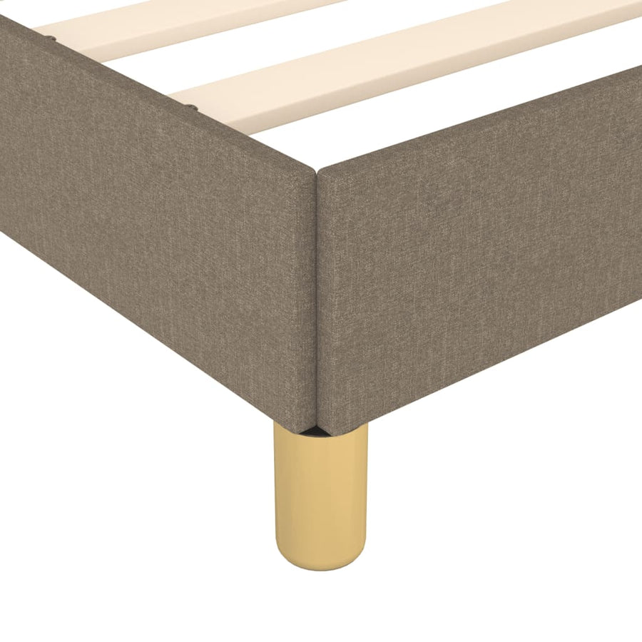 Bedframe Met Hoofdeinde Stof Taupe 80 x 200 cm Knopen