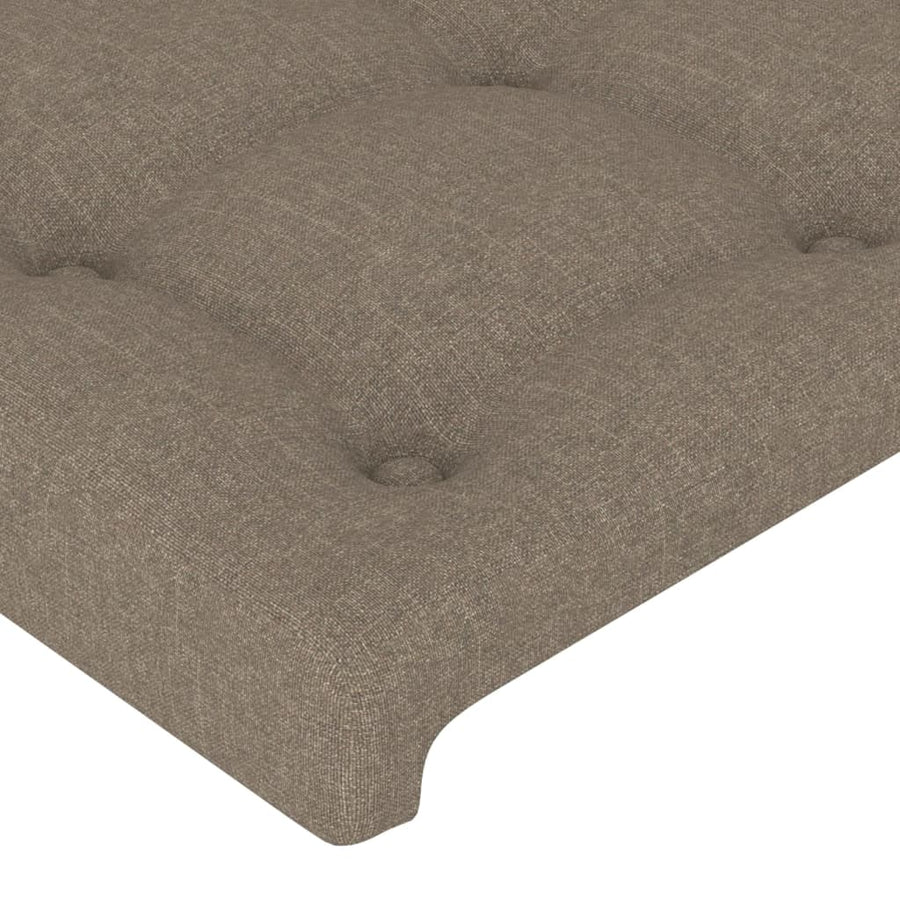Bedframe Met Hoofdeinde Stof Taupe 80 x 200 cm Knopen