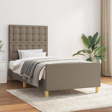 Bedframe Met Hoofdeinde Stof Taupe 80 x 200 cm Knopen