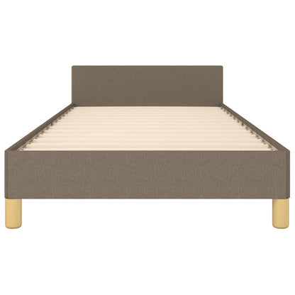 Bedframe Met Hoofdeinde Stof Taupe 90 x 190 cm Knopen