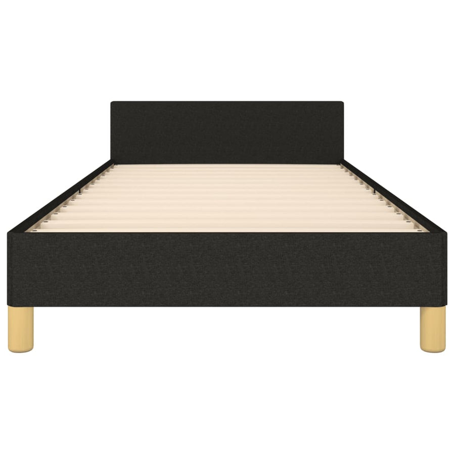 Bedframe Met Hoofdeinde Stof Zwart 90 x 200 cm Knopen