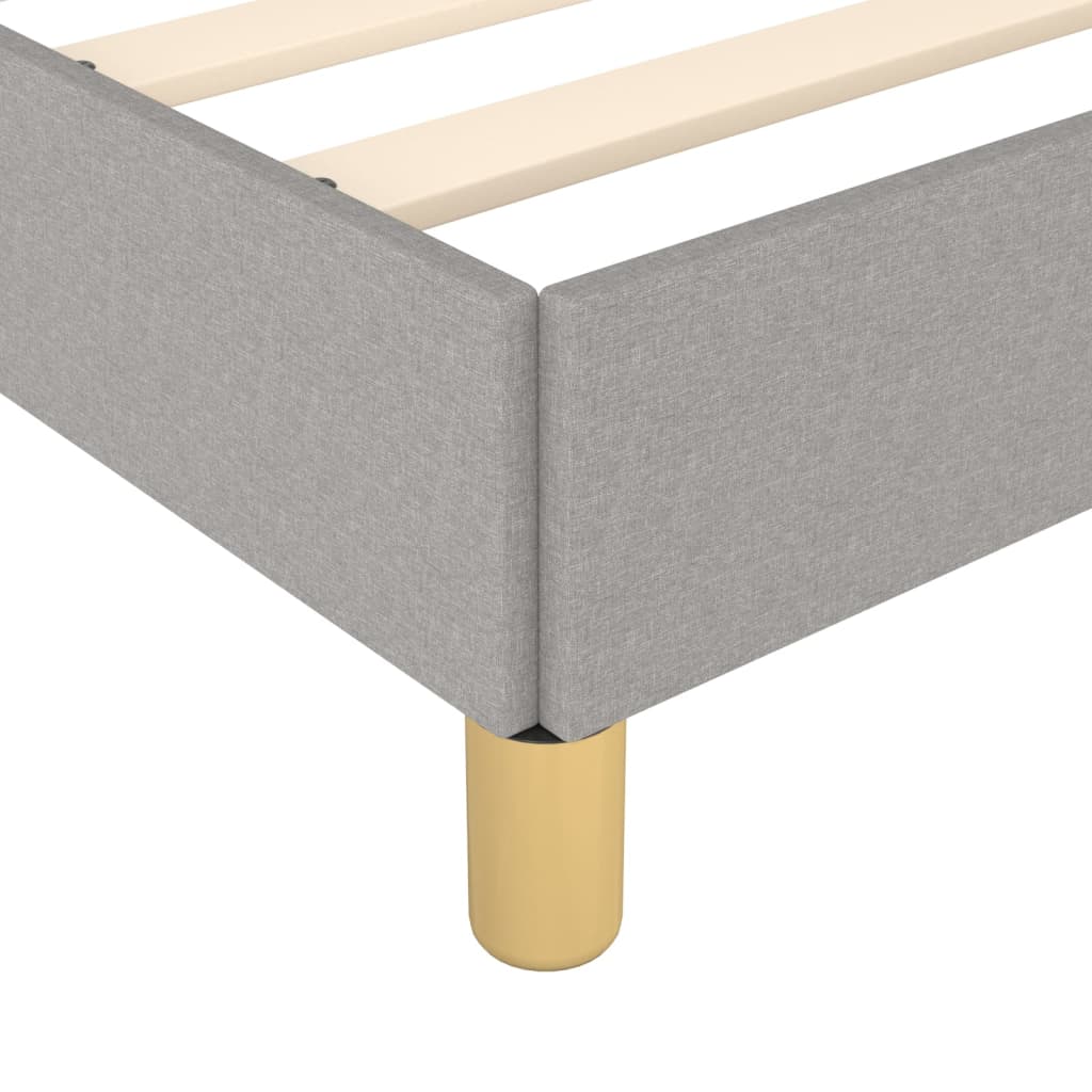 Bedframe met hoofdeinde stof lichtgrijs 120x200 cm 120 x 200 cm Lichtgrijs