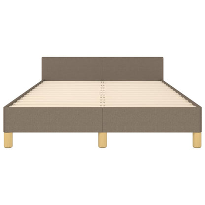 Bedframe Met Hoofdeinde Stof Taupe 120X200 Cm 120 x 200 cm Knopen