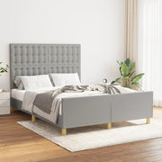 Bedframe 140x190 cm stof lichtgrijs