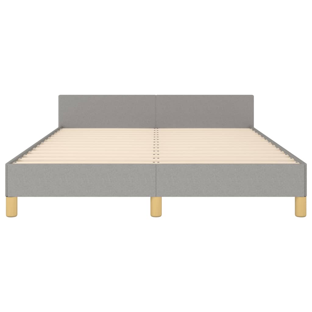 Bedframe Met Hoofdeinde Stof Lichtgrijs 140 x 200 cm Knopen