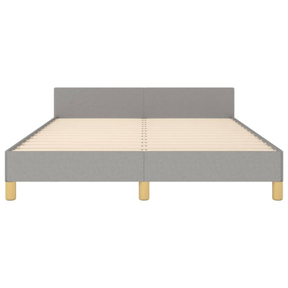 Bedframe Met Hoofdeinde Stof Lichtgrijs 140 x 200 cm Knopen