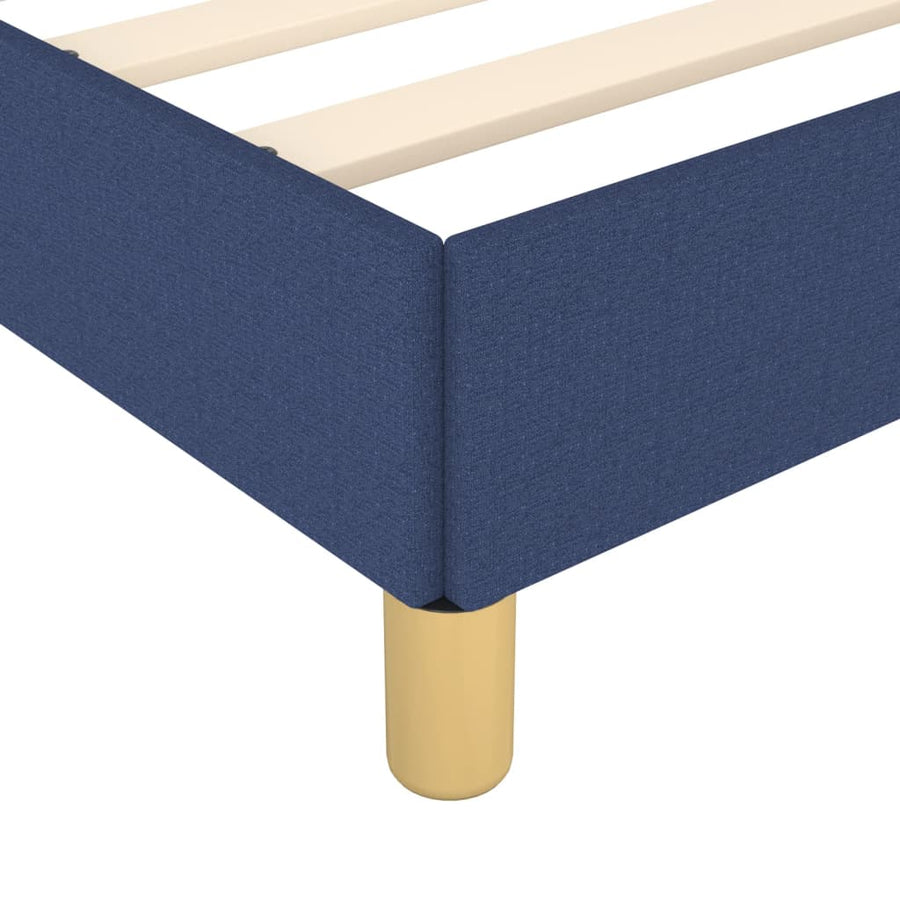 Bedframe Met Hoofdeinde Stof Blauw 160 x 200 cm Knopen