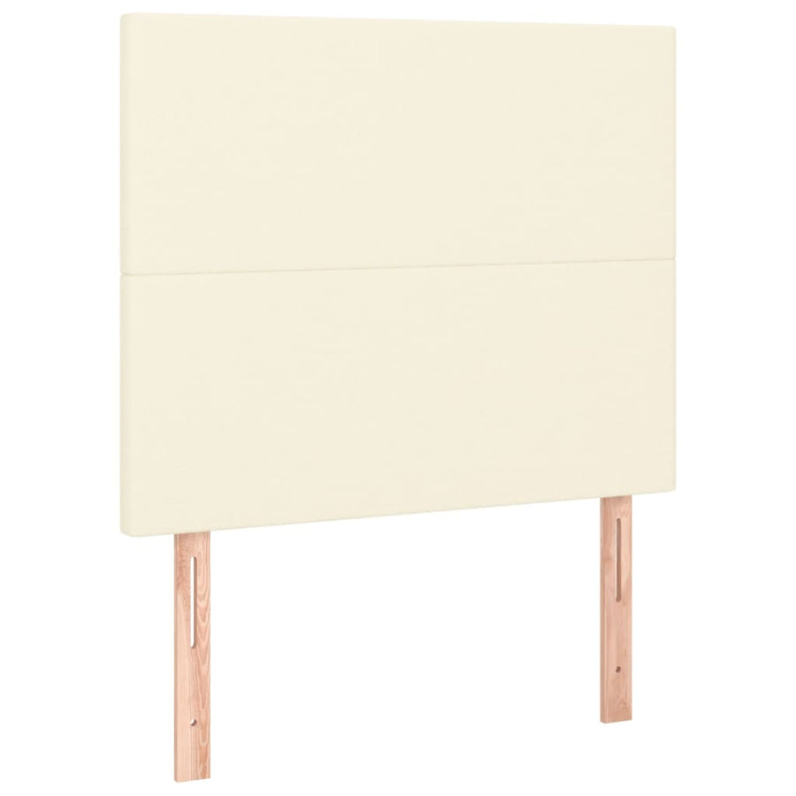 Bedframe Met Hoofdbord Kunstleer Kleurig 100 x 200 cm Crème