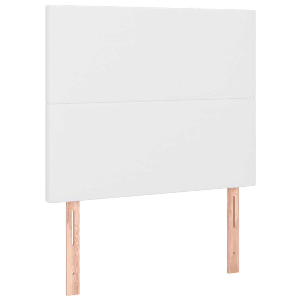 Bedframe Met Hoofdbord Kunstleer Wit 120 x 200 cm Effen ontwerp