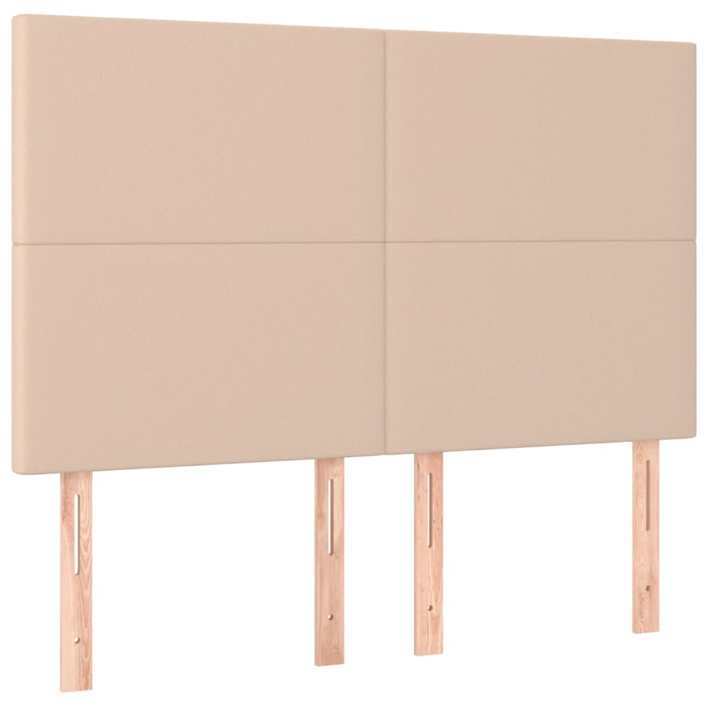 Bedframe met hoofdbord kunstleer cappuccinokleurig 140x200 cm 140 x 200 cm Cappuccino
