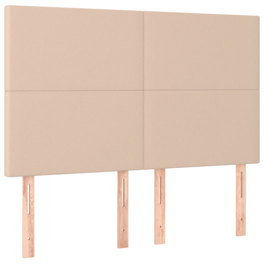 Bedframe met hoofdbord kunstleer cappuccinokleurig 140x200 cm 140 x 200 cm Cappuccino