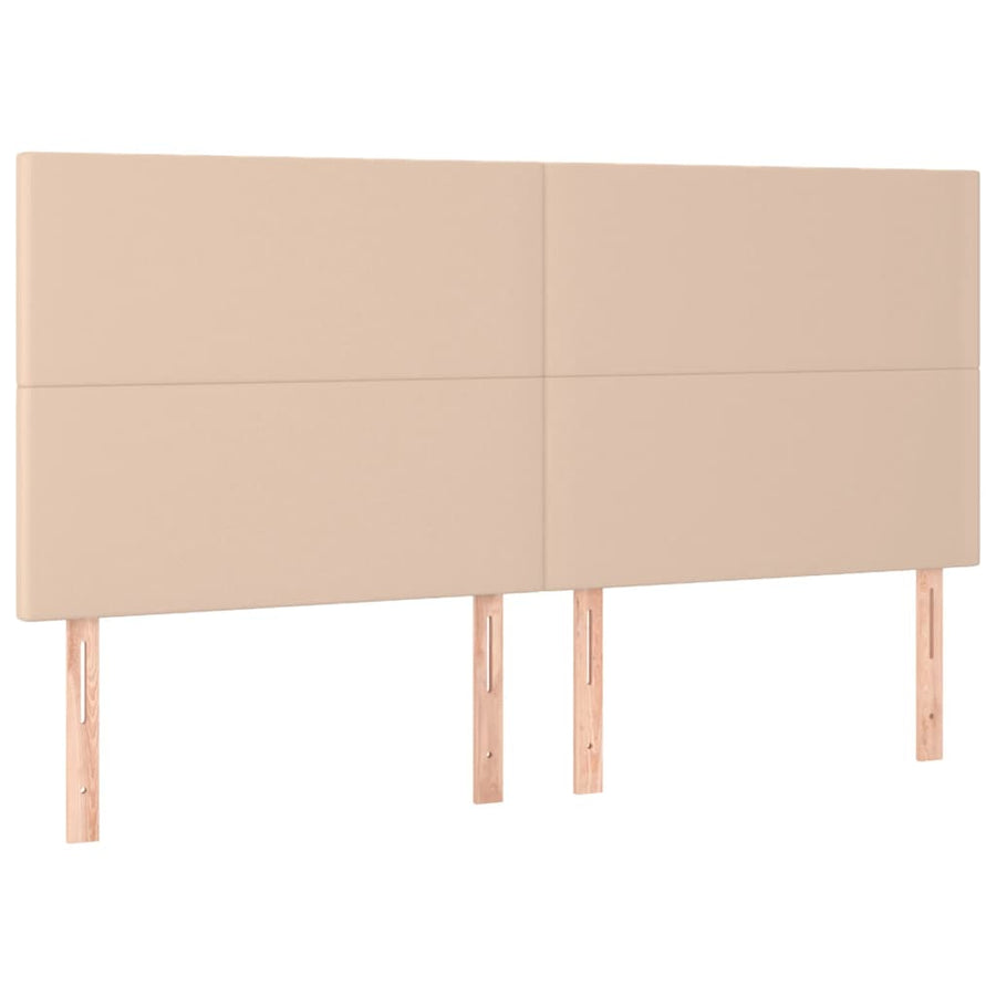 Bedframe Met Hoofdbord Kunstleer Kleurig Cappuccino 180 x 200 cm Effen ontwerp