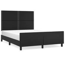 Bedframe Met Hoofdeind Kunstleer Zwart 140 x 190 cm Effen met spijkers