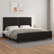 Bedframe 200x200 cm kunstleer zwart