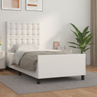 Bedframe kunstleer wit 90x190 cm