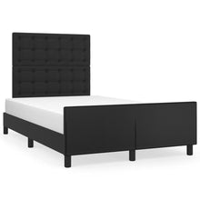 Bedframe Met Hoofdbord Kunstleer Zwart 120 x 200 cm Knopen