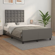 Bedframe kunstleer grijs 120x200 cm