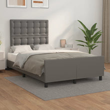 Bedframe Met Hoofdbord Kunstleer Grijs 120 x 200 cm Knopen