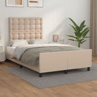 Faux Leather Cappuccino Colour Bed Frame with Headboard 120x200 cm
