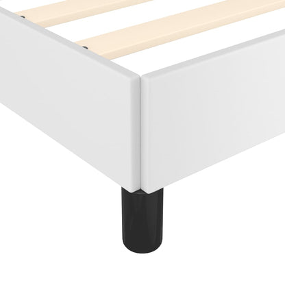 Bedframe Met Hoofdbord Kunstleer Wit 140 x 190 cm Knopen