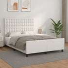 Bedframe kunstleer wit 140x190 cm