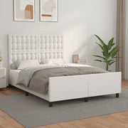 Bedframe kunstleer wit 140x190 cm
