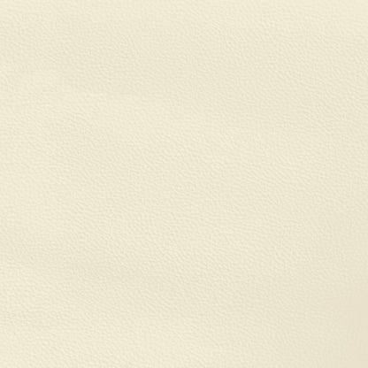 Bedframe Met Hoofdbord Kunstleer Crèmekleurig 140X190 Cm 140 x 190 cm Knopen