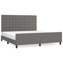 Bedframe Met Hoofdbord Kunstleer Grijs 160 x 200 cm Knopen