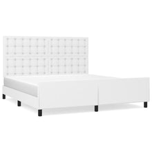 Bedframe Met Hoofdbord Kunstleer Wit 180 x 200 cm Knopen