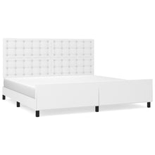 Bedframe Met Hoofdbord Kunstleer Wit 200 x 200 cm Knopen