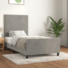 Bedframe 90x200 cm fluweel lichtgrijs